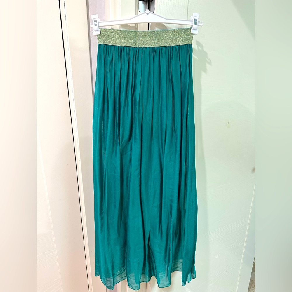 LOLA Midi Italian skirt in teal